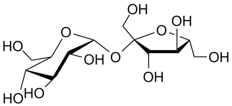 Sucrose (table sugar)  Chemical Diagram