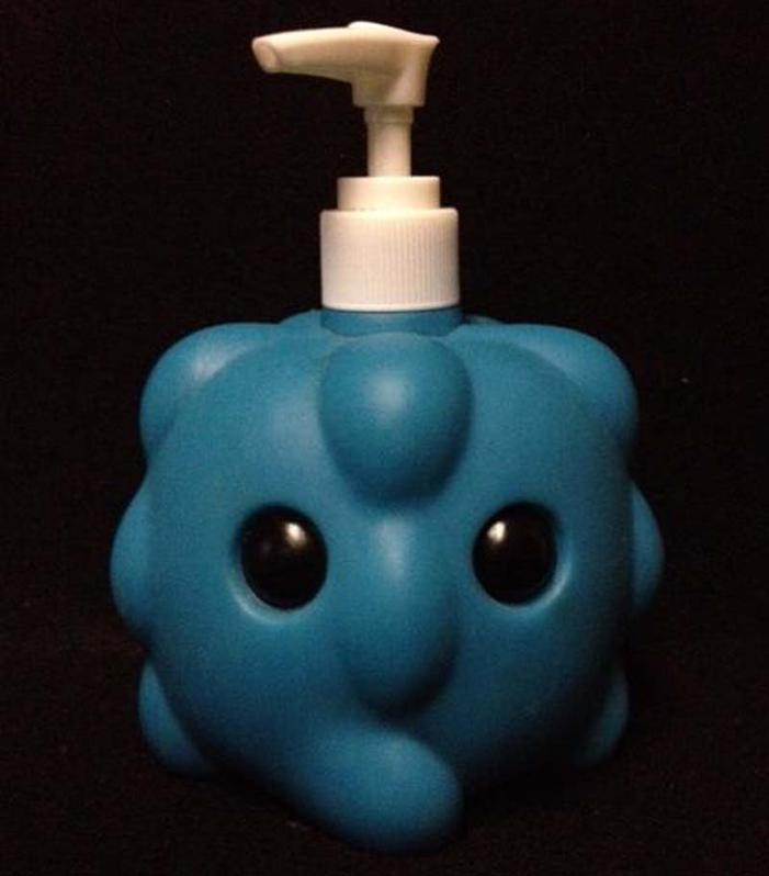 Adorable rhinovirus hand sanitizer or soap dispenser from Giant Microbes.